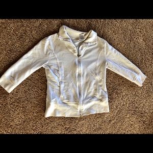 White zip sweatshirt